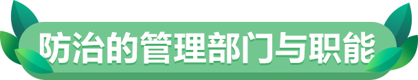 防治的管理部门与职能