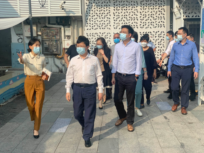 区委常委,宣传部部长张玉领同志带队到梅沙街道大梅沙社区现场调研