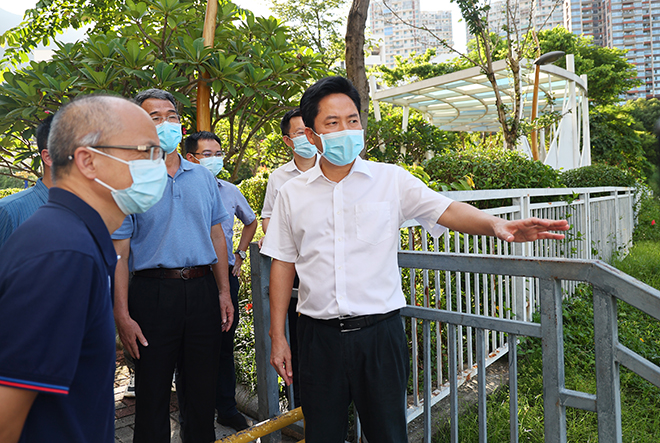 盐田区委副书记区长邓飞波带队调研中央生态环境保护督察整改项目